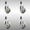 Service Caster 4 Inch 316SS Gray Polyurethane Swivel 1-1/8 Inch Expanding Stem Caster Set SCC SCC-SS316EX20S414-PPUB-118-4 - alternate 1